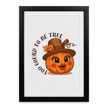 Autumn Pumpkin - Framed poster (27 × 37 cm) - black - Front