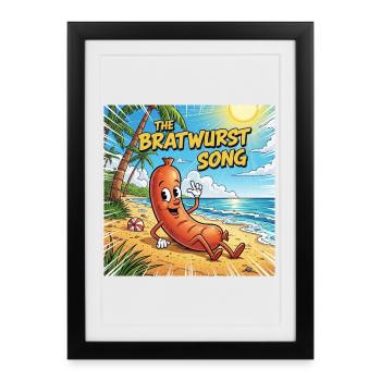 The Bratwurst Song - Framed poster (27 × 37 cm) - black - Front