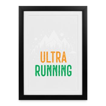 Ultra Running - Affiche encadrée (27 × 37 cm) - noir - Devant