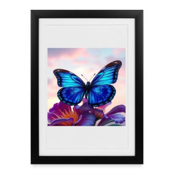 Papillon - Affiche encadrée (27 × 37 cm) - noir - Devant