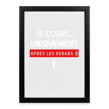 kebab - Framed poster (27 × 37 cm) - black - Front
