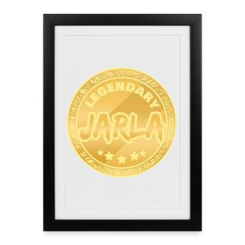 Cadeau pour Jarla - Affiche encadrée (27 × 37 cm) - noir - Devant