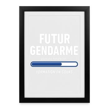 Futur gendarme - Affiche encadrée (27 × 37 cm) - noir - Devant
