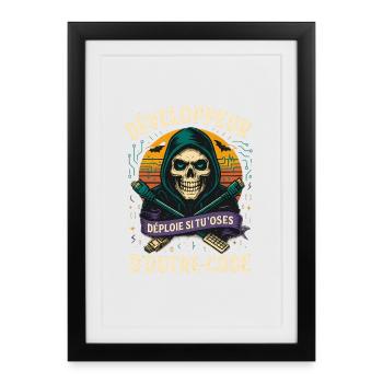 Web Developer - Halloween Skull - Framed poster (27 × 37 cm) - black - Front