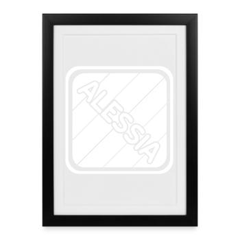 Prénom de fille Alessia - Affiche encadrée (27 × 37 cm) - noir - Devant