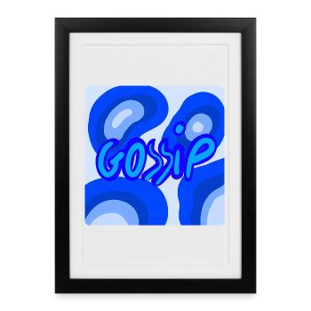 Gossip - Affiche encadrée (27 × 37 cm) - noir - Devant
