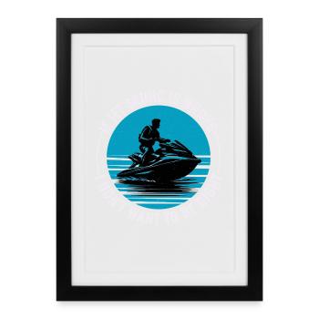 Jet Ski Rider Ocean Lake Adventure  - Framed poster (27 × 37 cm) - black - Front
