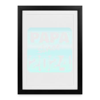 Papa 2024 - Affiche encadrée (27 × 37 cm) - noir - Devant