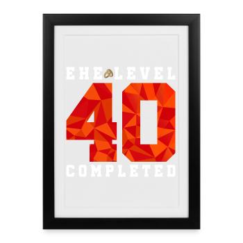 40th Wedding Anniversary - Framed poster (27 × 37 cm) - black - Front