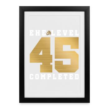 45e anniversaire de mariage - Affiche encadrée (27 × 37 cm) - noir - Devant