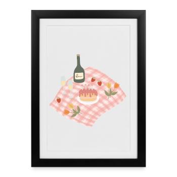 Conception de fête de pique-de célébration - Affiche encadrée (27 × 37 cm) - noir - Devant