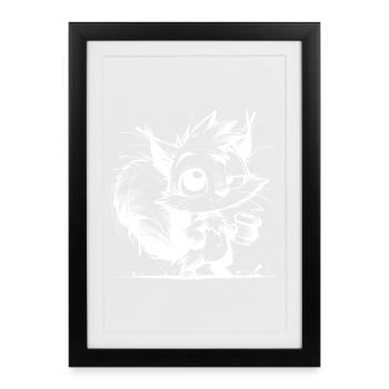Coffee Energy replaces squirrel hibernation - Framed poster (27 × 37 cm) - black - Front
