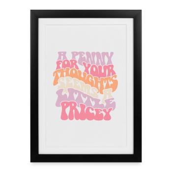 Loving Self Thoughts with Colorful Text - Framed poster (27 × 37 cm) - black - Front