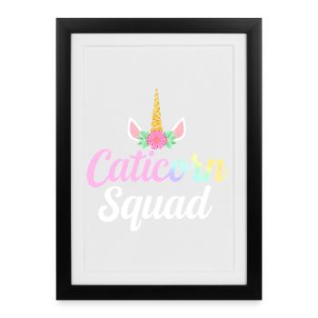 Escouade Caticorn - Affiche encadrée (27 × 37 cm) - noir - Devant