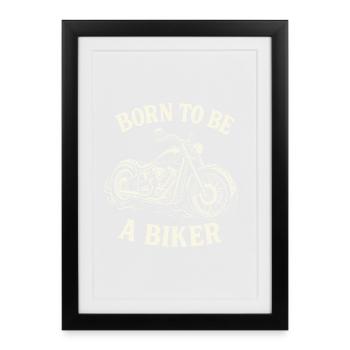 Né pour être une moto motarde - Affiche encadrée (27 × 37 cm) - noir - Devant