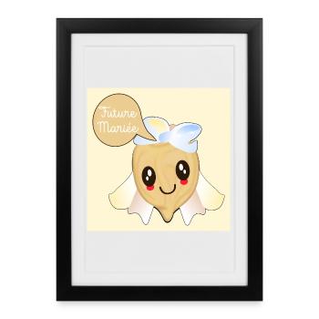 Chickpea Bride-to-Be - Framed poster (27 × 37 cm) - black - Front