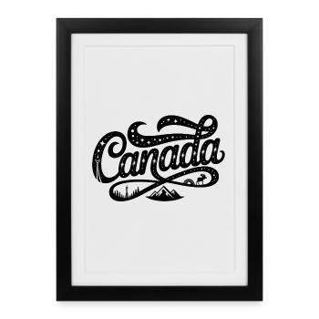 Canada - Souvenir Design - Framed poster (27 × 37 cm) - black - Front