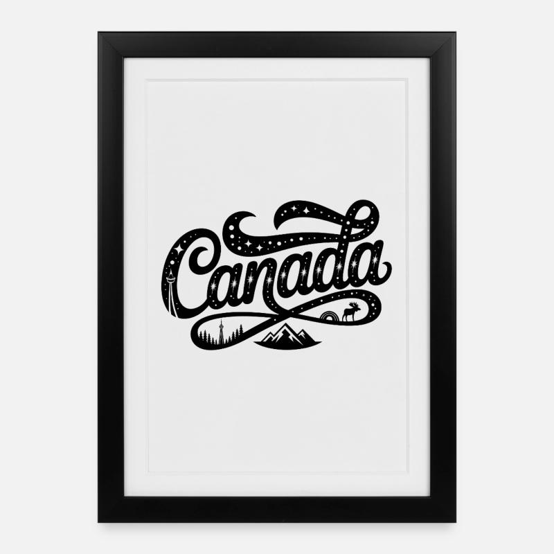Canada - Souvenir Design - Framed poster (27 × 37 cm) - black
