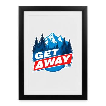 Get away - Framed poster (27 × 37 cm) - black - Front