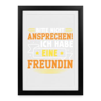 Malle PLEASE DO NOT SPEAK Funny - Framed poster (27 × 37 cm) - black - Front