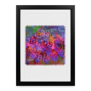 Words & Birds V1 - Framed poster (27 × 37 cm) - black - Front