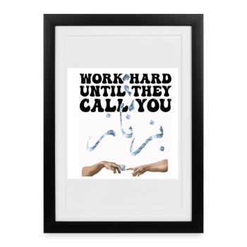 Motivation Work Money - Framed poster (27 × 37 cm) - black - Front