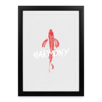 Koi Fish Energetic Harmony - Framed poster (27 × 37 cm) - black - Front