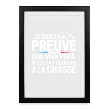 Citation humoristique bébé  - Affiche encadrée (27 × 37 cm) - noir - Devant