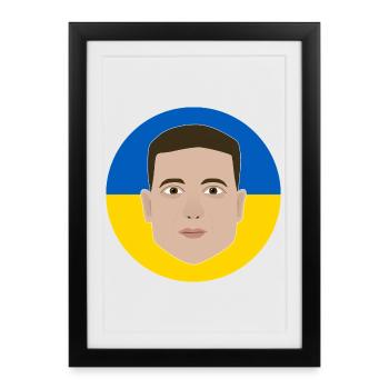 Zelensky - Affiche encadrée (27 × 37 cm) - noir - Devant