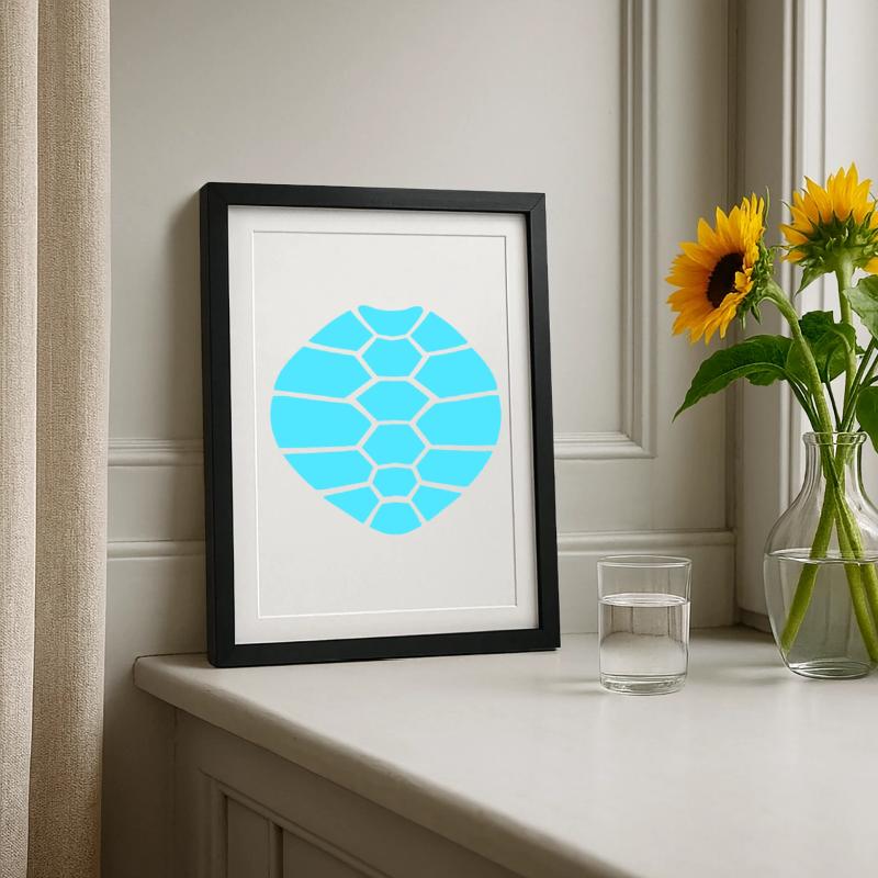 Turtle shell pattern turtle icon cool Framed poster (27 × 37 cm)