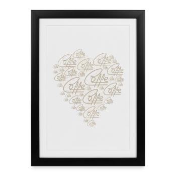 L’amour du café V1 - Affiche encadrée (27 × 37 cm) - noir - Devant