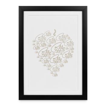 Love of Coffee V2 - Framed poster (27 × 37 cm) - black - Front