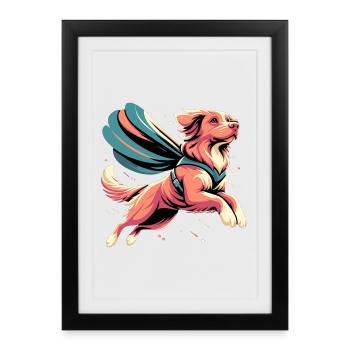 Super Dog Nova Scotia Duck Tolling Retriever - Affiche encadrée (27 × 37 cm) - noir - Devant