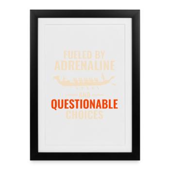  Dragon Boat Racing Spirit  - Affiche encadrée (27 × 37 cm) - noir - Devant