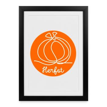 AUTUMN Pumpkin - Framed poster (27 × 37 cm) - black - Front