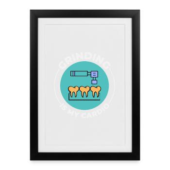 Prothésiste dentaire Artisanat Art - Affiche encadrée (27 × 37 cm) - noir - Devant