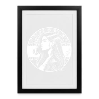 Design persan – Fierté et élégance - Affiche encadrée (27 × 37 cm) - noir - Devant