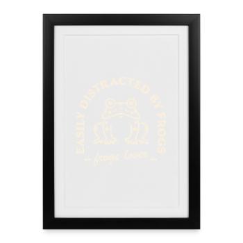 Funny frog lovers humorous quotes - Framed poster (27 × 37 cm) - black - Front