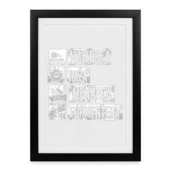 Urban Street Art Mallorca Ibiza Motifs - Framed poster (27 × 37 cm) - black - Front