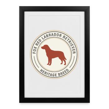 Labrador Retriever Emblem Design - Framed poster (27 × 37 cm) - black - Front