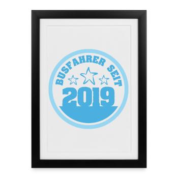 Autobus 2019 - Affiche encadrée (27 × 37 cm) - noir - Devant