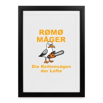 Rømø Måger, the Danish variant - Framed poster (27 × 37 cm) - black - Front