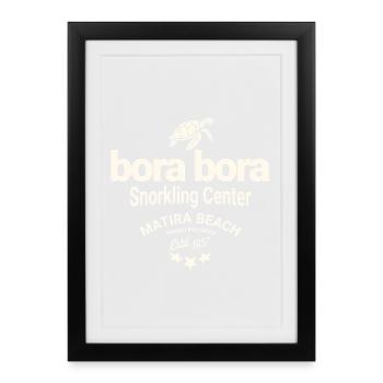Bora Bora Scuba Diving - Framed poster (27 × 37 cm) - black - Front
