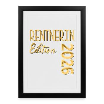 PENSION 2026 PENSIONER - Framed poster (27 × 37 cm) - black - Front