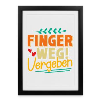 Malle HANDS OFF FORGIVEN Drôle - Affiche encadrée (27 × 37 cm) - noir - Devant