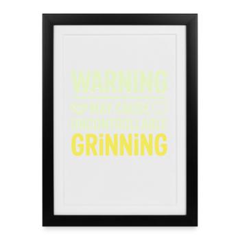 Funny Dentist Dental Assistant Grin Design  - Framed poster (27 × 37 cm) - black - Front