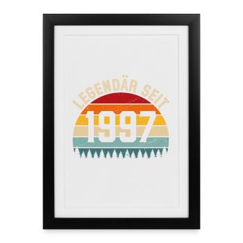 Légendaire depuis 1997 – Né en 1997 - Affiche encadrée (27 × 37 cm) - noir - Devant