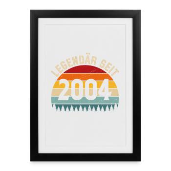 Légendaire depuis 2004 – millésime 2004 - Affiche encadrée (27 × 37 cm) - noir - Devant