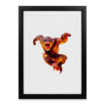 Polygon Orangutan Sprinter - Framed poster (27 × 37 cm) - black - Front