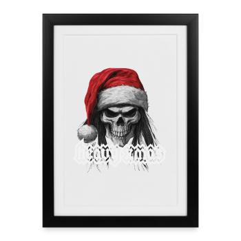 Noël Heavy Metal - Affiche encadrée (27 × 37 cm) - noir - Devant